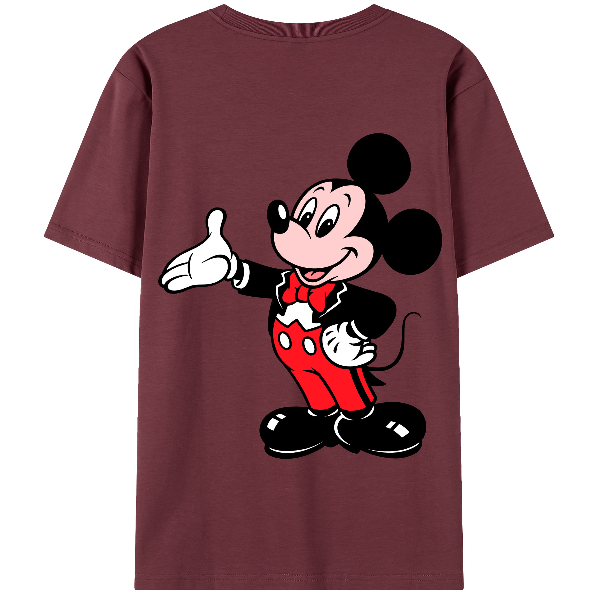 （画像用） ミッキーマウス Mickey Mouse 綿100％半袖Tシャツ（背面プリント）